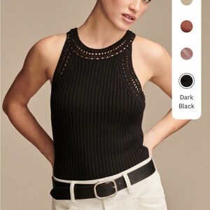 Lucky Brand Black Knit Tank Top